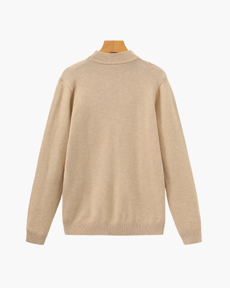 Essential Ribbed Mock Neck Sweater
