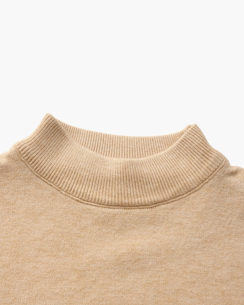 Essential Ribbed Mock Neck Sweater