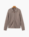 Heritage Diamond Knit Zip Cardigan